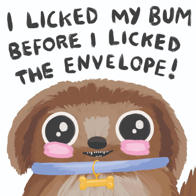 Cheeky Puppy Confetti-exploding Greetings Card