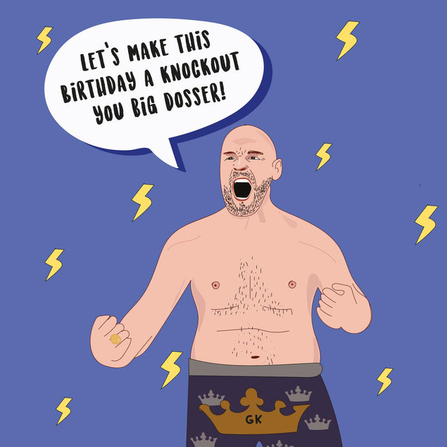 Tyson Fury A Knockout Birthday Confetti-exploding Greetings Card