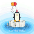Penguin Enjoy Your Birthday Confetti-exploding Greetings Card