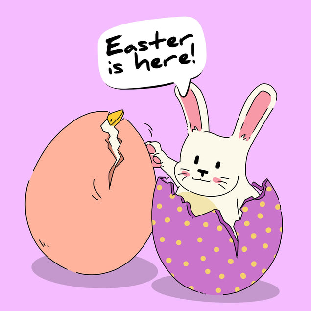 Chick And Bunny Easter Confetti-exploding Greetings Card