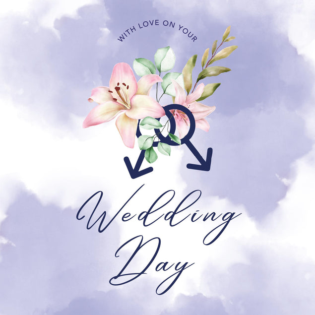 With Love Same Sex Male Wedding Confetti-exploding Greetings Card