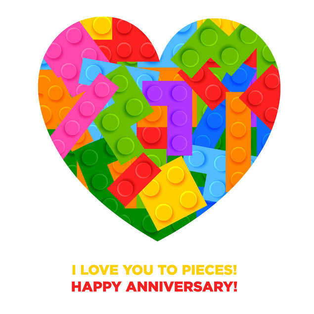 I Love You To Pieces Confetti-exploding Greetings Card