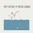 Fishing Seagull Happy Birthday Grandad Confetti-exploding Greetings Card