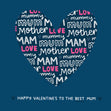 Happy Valentine's To The Best Mum Big Heart Confetti-exploding Greetings Card