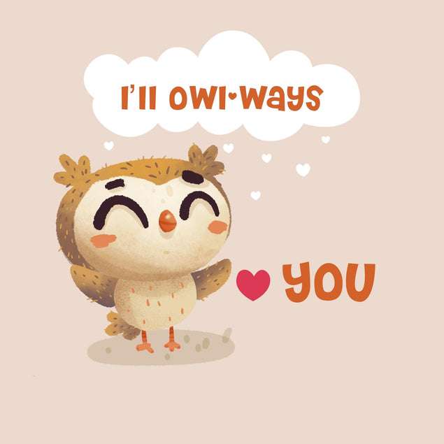 I'll Owl-Ways Love You Cute Owl Valentine's Day Confetti-exploding Greetings Card