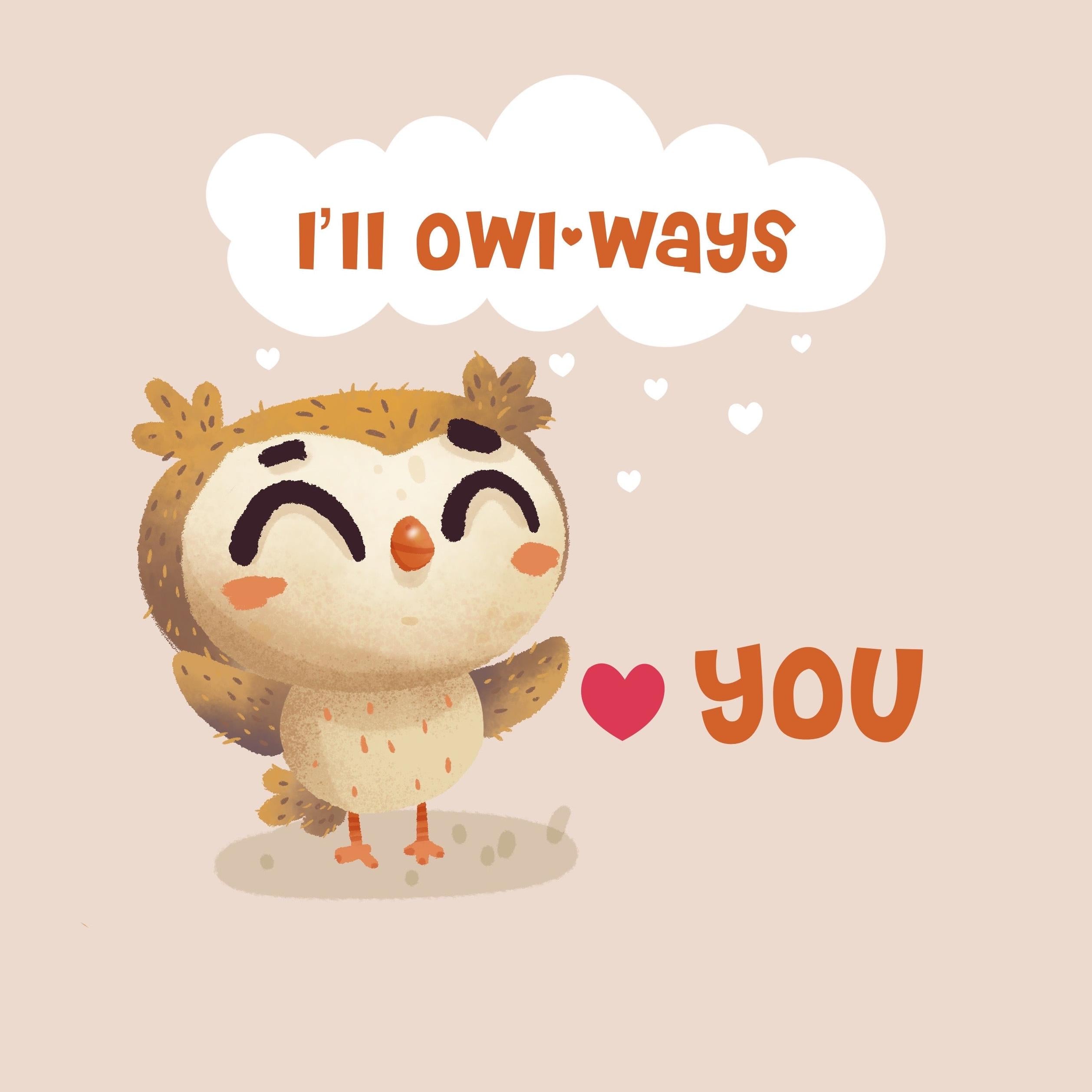 I'll Owl-Ways Love You Cute Owl Valentine's Day Confetti-exploding Gre ...