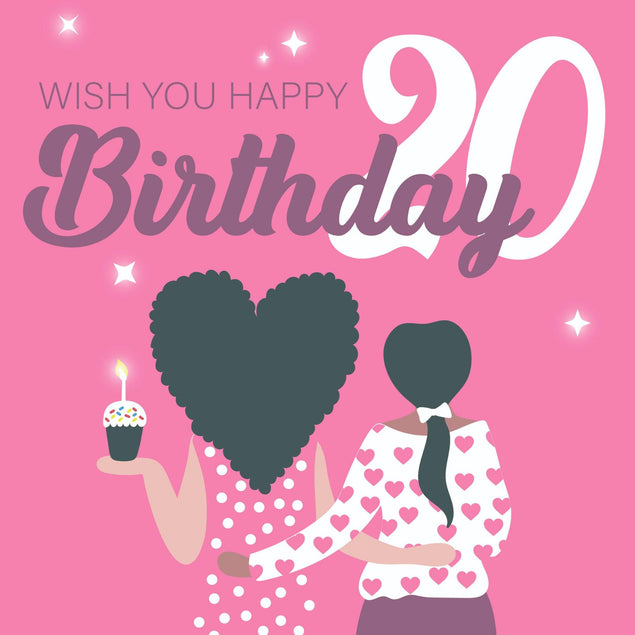 Wish You Happy 20th Birthday Confetti-exploding Greetings Card