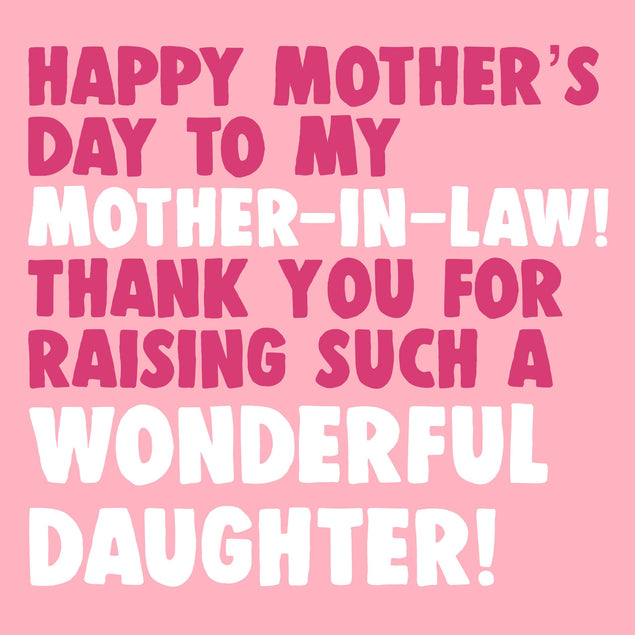 Happy Mother's Day Mom-in-law From Daughter Pink Confetti-exploding Greetings Card