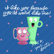 Couple Mug Birthday Confetti-exploding Greetings Card