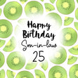 Fresh Kiwi Happy 25th Birthday Son-in-law Confetti-exploding Greetings Card