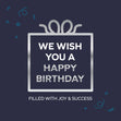 Navy Background Corporate Happy Birthday Confetti-exploding Greetings Card