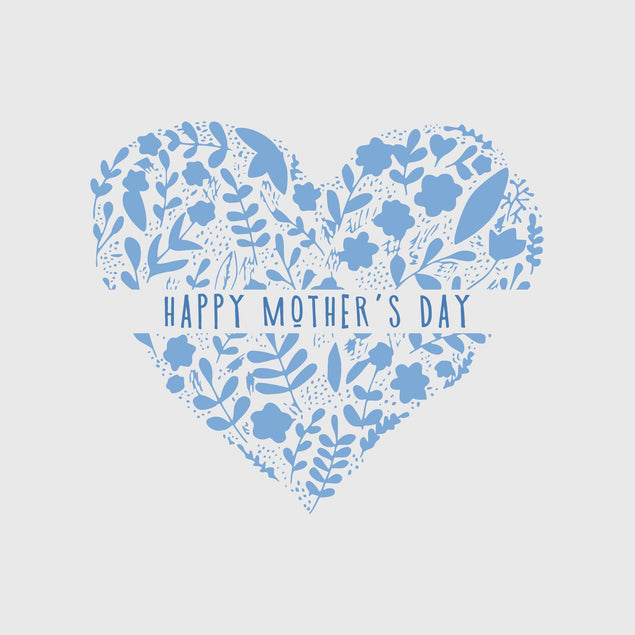 Happy Mother's Day Blue Heart Confetti-exploding Greetings Card
