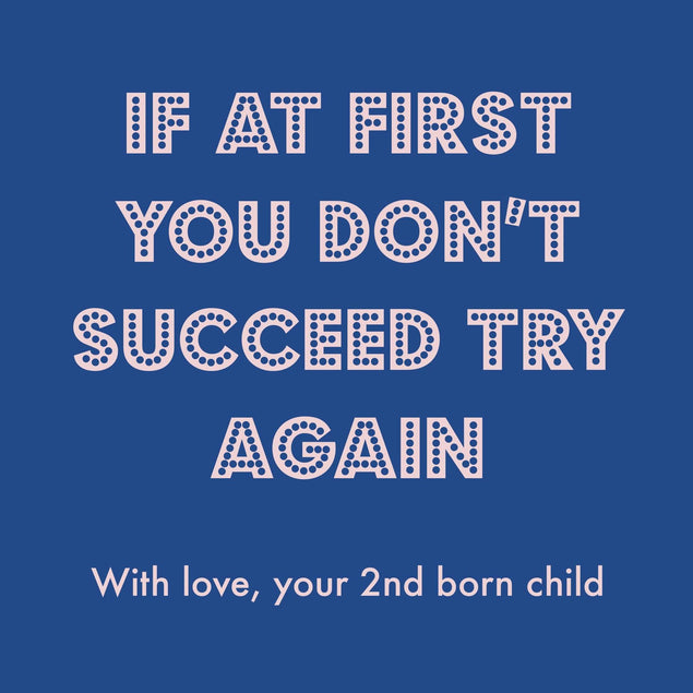 2nd Born Child - Blue Confetti-exploding Greetings Card