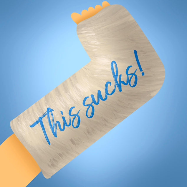 That Sucks Broken Leg Confetti-exploding Greetings Card