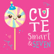 Cute Smart And Seven Happy Birthday Confetti-exploding Greetings Card