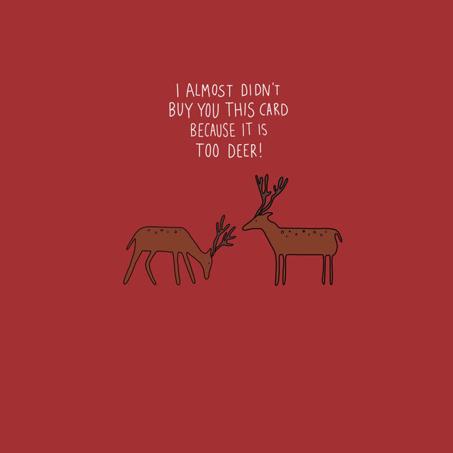 Too Deer Christmas Confetti-exploding Greetings Card