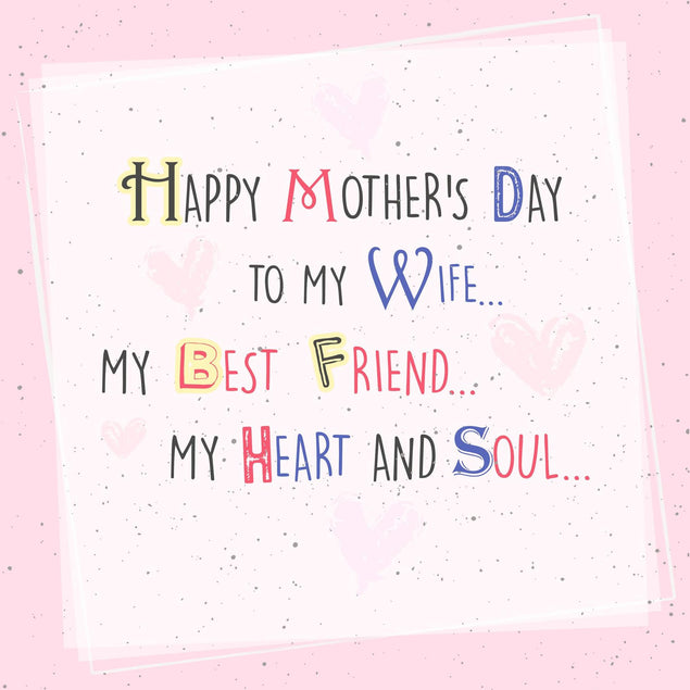 To My Wife... My Best Friend... Confetti-exploding Greetings Card