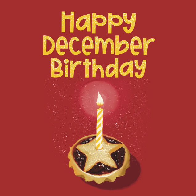 Happy December Birthday Confetti-exploding Greetings Card