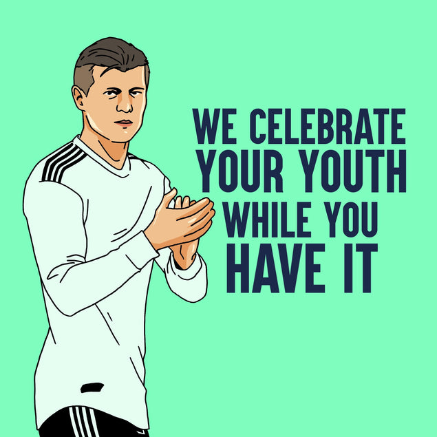 We Celebrate Your Youth While You Have It Happy Birthday Football Lover Confetti-exploding Greetings Card