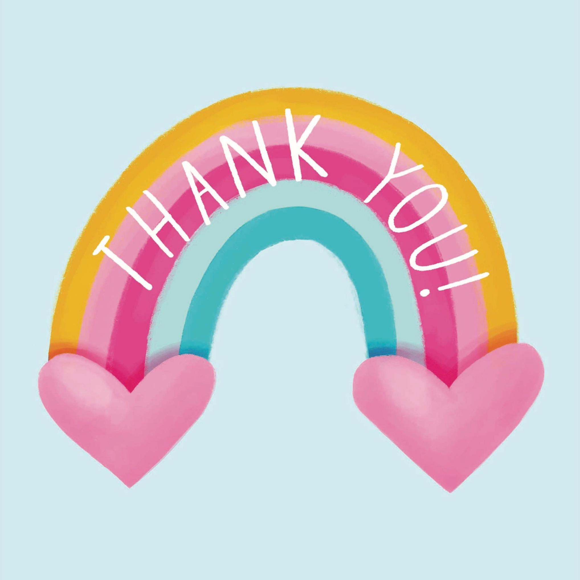 Thank You Rainbow Confetti Exploding Greetings Card Boomf 8005