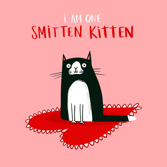I Am One Smitten Kitten Love Confetti-exploding Greetings Card