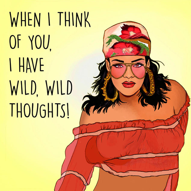 Wild, Wild Thoughts Confetti-exploding Greetings Card