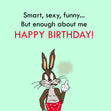 Bugs Bunny Humor Happy Birthday Confetti-exploding Greetings Card