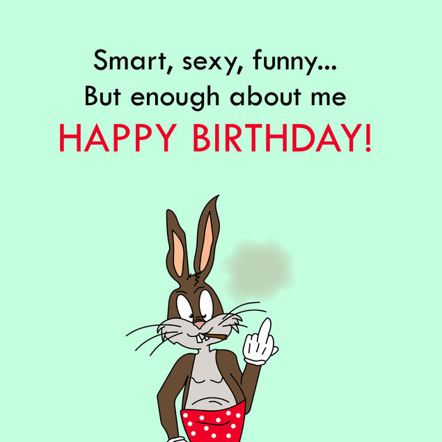 Bugs Bunny Humor Happy Birthday Confetti-exploding Greetings Card