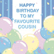 Blue Balloons Cousin Birthday Confetti-exploding Greetings Card
