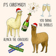 Alpaca The Crackers Christmas Confetti-exploding Greetings Card