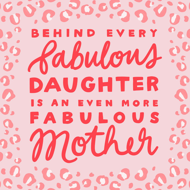 Fabulous Mother Pink Animal Print Mother's Day Confetti-exploding Greetings Card