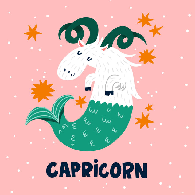 Capricorn Goat Star Sign Birthday Confetti-exploding Greetings Card