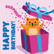 Happy Birthday Surprise Cat Confetti-exploding Greetings Card