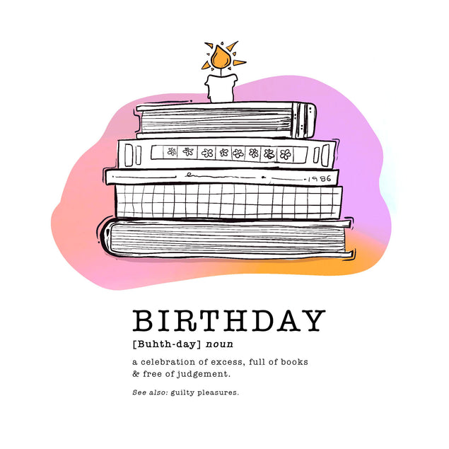 A Day Full Of Books Happy Birthday Confetti-exploding Greetings Card