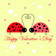 Cute Love Bugs Happy Valentine's Day Confetti-exploding Greetings Card
