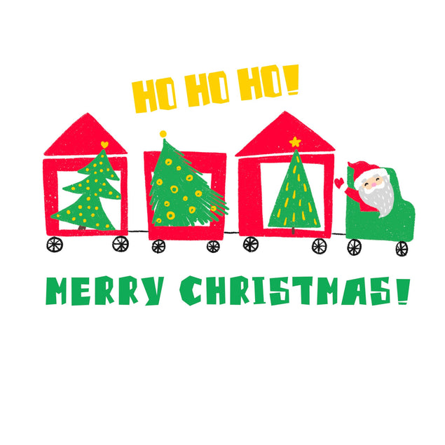 Ho Ho Ho Merry Christmas Train Confetti-exploding Greetings Card – Boomf