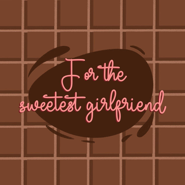 For The Sweetest Girlfriend Chocolate Bar Confetti-exploding Greetings Card