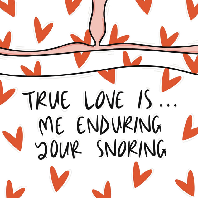 Enduring Your Snoring Confetti-exploding Greetings Card