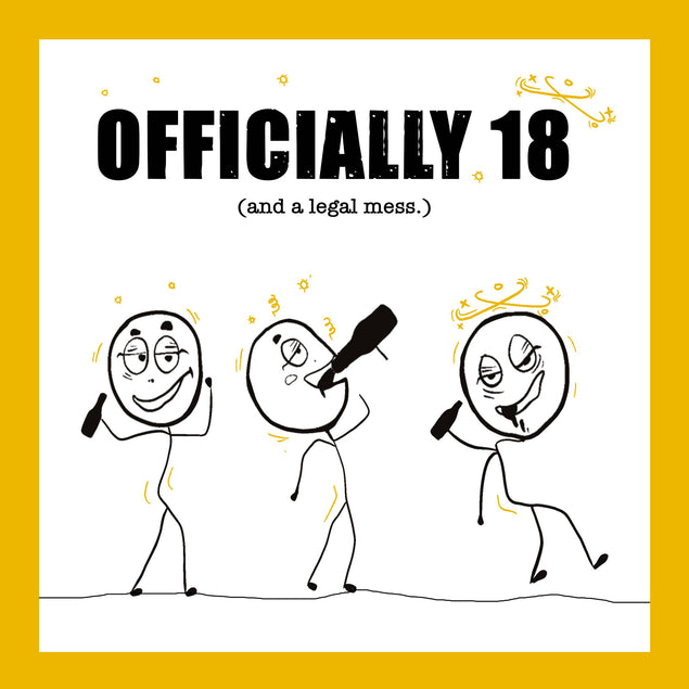 Officially 18 And A Legal Mess Confetti-exploding Greetings Card