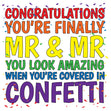Wedding Confetti Mr Mr Confetti-exploding Greetings Card