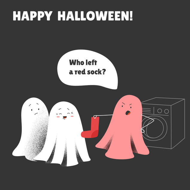 Who Left A Red Sock Happy Halloween Confetti-exploding Greetings Card