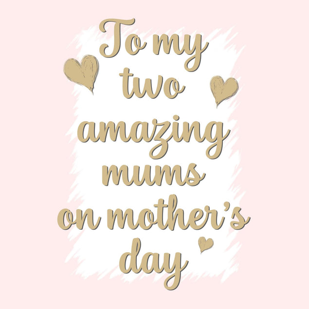 To My Two Amazing Mums On Mother's Day Confetti-exploding Greetings Card