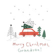 Merry Christmas Grandson Simple Drawing Confetti-exploding Greetings Card
