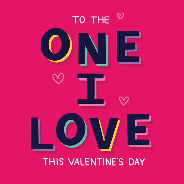 To The One I Love This Valentine's Day Confetti-exploding Greetings Card