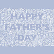 Father's Day Doodle Blue Confetti-exploding Greetings Card