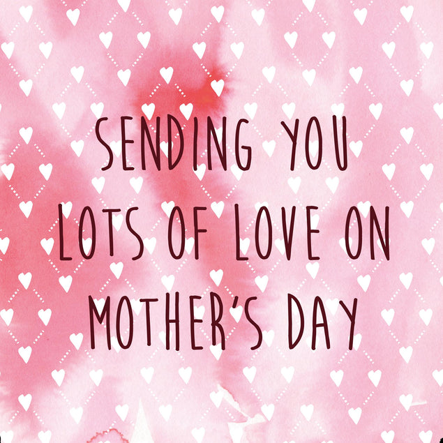 Sending You Lots Of Love White Hearts Mother's Day Confetti-exploding Greetings Card