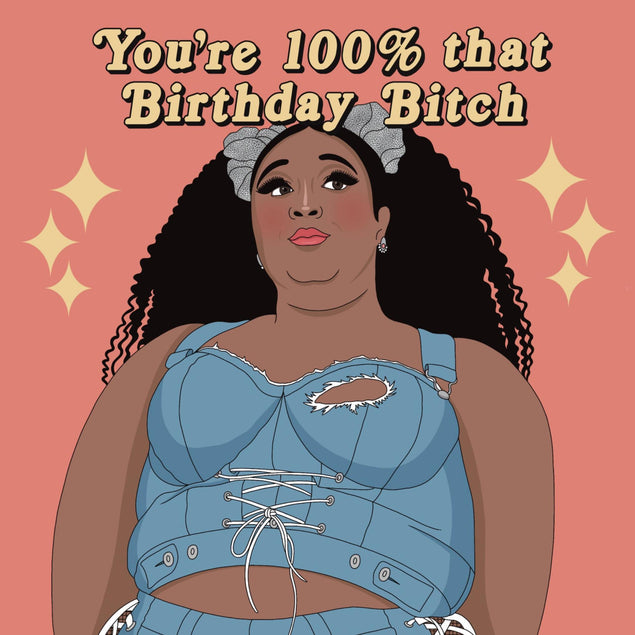 Lizzo Birthday Bitch Confetti-exploding Greetings Card