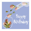 Rose Wine Happy Birthday Confetti-exploding Greetings Card