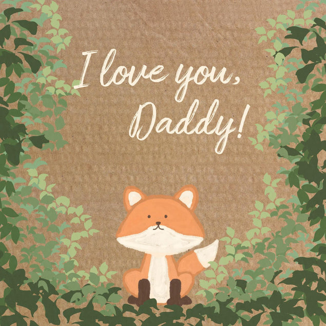 I Love You Daddy Fox Confetti-exploding Greetings Card