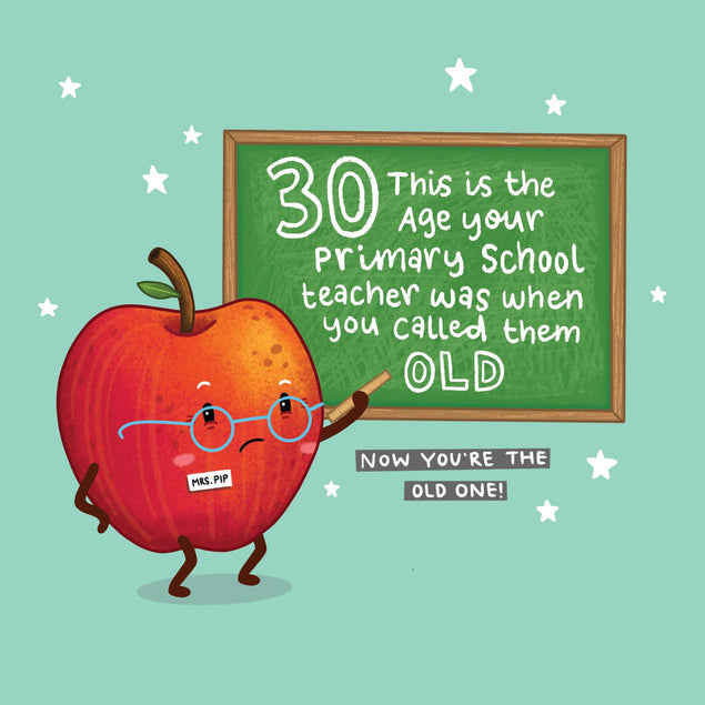 Happy 30th Birthday Primary School Teacher Confetti-exploding Greetings Card